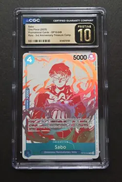 Sabo OP10-049 3rd Anniversary Treasure Rare Campaign Pack Promo English CGC 10 - Image 1