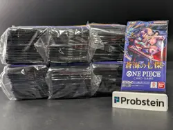 Lot or (144) One Piece OP-14 The Azure Sea's Seven Japanese Booster Packs Sealed - Image 1