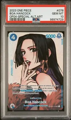 2023 One Piece Boa Hancock OP04-078 Special Alternative Art PSA 10 - Image 1