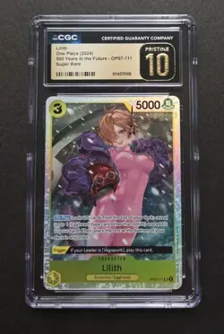 One Piece Lilith OP07-111 500 Years in the Future Super Rare CGC 10 Pristine - Image 1
