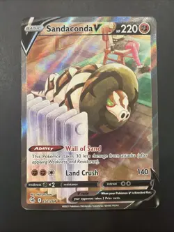 Pokemon TCG Sandaconda v Fusion Strike Holo Full Art Ultra Rare Card 252/264 - Image 1