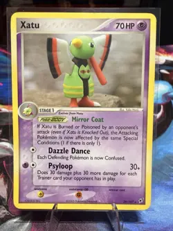 Pokemon Xatu 70HP Deoxys 29/107 Rare Regular Stage 1 TCG Card - Image 1