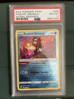 PSA 10 GEM MINT Radiant Greninja 046/189 HOLO RARE Pokemon Card 271 - Image 1