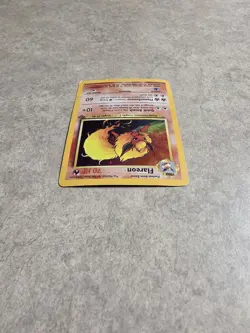Flareon 3/64 Holo Rare Jungle Set Vintage Pokemon Card 1999 WOTC Damaged - Image 5