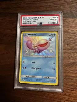 PSA 10 Wooper SV9 2019 Hidden Fates Shiny Holo Rare Pokemon Card - Image 1