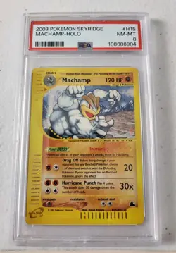 Machamp H15/H32 - Skyridge Set *PSA 8 - NM-MT* Holo Rare Pokemon Card - Image 3