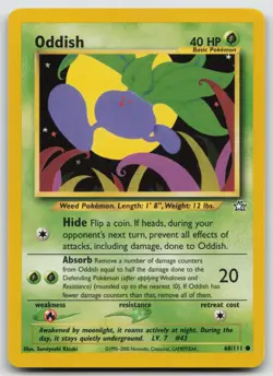 Pokemon Card Oddish Common Neo Genesis 068/111 - Image 1