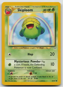 Pokemon Card Skiploom Common Neo Revelation 52/64 - Image 1