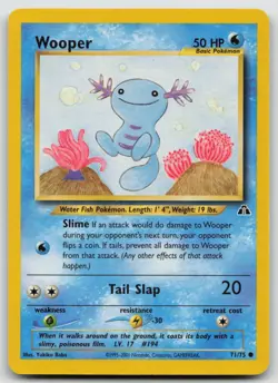 Pokemon Card Wooper Common Neo Discovery 71/75 - Image 1