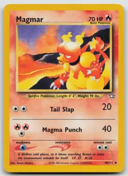 Pokemon Card Magmar Uncommon Neo Genesis 040/111 - Image 1