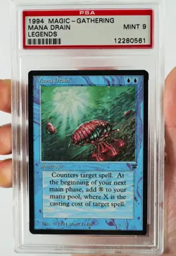 1994 Mana Drain Legends mtg Magic The Gathering graded PSA 9 MINT - Image 1