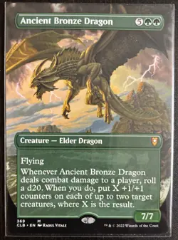 Mtg Ancient Bronze Dragon Borderless CLB 369 Unplayed Baldurs Gate - Image 1