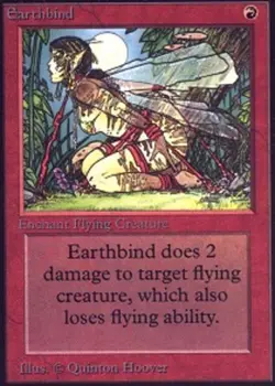MTG Earthbind, Beta, Heavily Played, English - Image 1