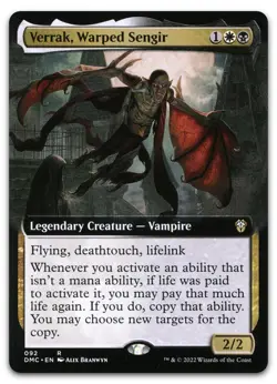 Verrak, Warped Sengir (Extended Art) #92 (NM) Dominaria United DMC Magic MTG - Image 1