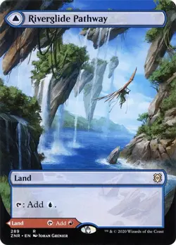 Riverglide Pathway Lavaglide Pathway Borderless ZNR #289 MTG Zendikar Rising - Image 1