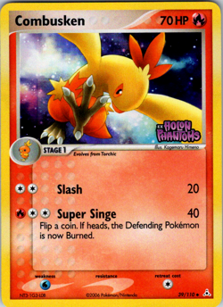 2006 POKEMON HOLON PHANTOMS #39/110S/110 COMBUSKEN & TORCHIC REV HOLO LOT NM - Image 1