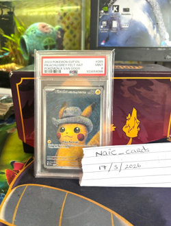 2023 Pokemon SV Black Star Promo Pikachu With Grey Felt Hat X Van Gogh PSA 9 - Image 1