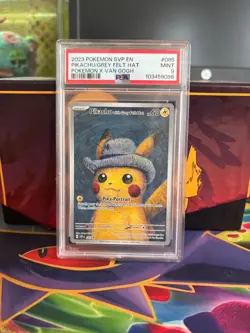 2023 Pokemon SV Black Star Promo Pikachu With Grey Felt Hat X Van Gogh PSA 9 - Image 4