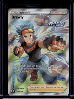 2021 Pokemon SWSH Chilling Reign Brawly #188/198 - Image 1