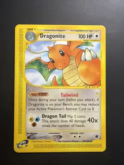 [Near mint +] Dragonite 43/165 Expedition Non Holo Pokemon 2002 eReader WoTC - Image 1
