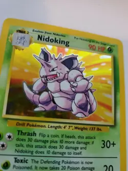 Nidoking Base Set Holo Pokemon Card WOTC NM - Image 3