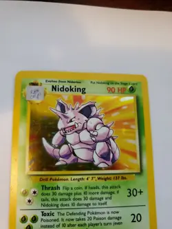 Nidoking Base Set Holo Pokemon Card WOTC NM - Image 4