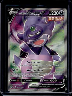 2021 Pokemon SWSH Chilling Reign Galarian Slowking V #178/198 - Image 1