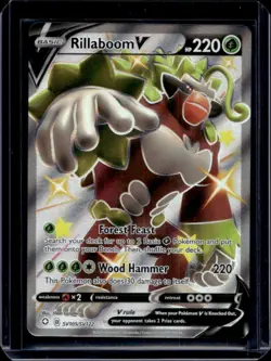 2021 Pokemon SWSH Shining Fates Rillaboom V Shiny Vault #SV105/SV122 - Image 1