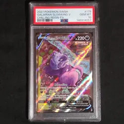 Pokemon Galarian Slowking V Full Art Chilling Reign #179 PSA 10 Holo - Image 1