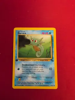 Pokemon Fossil 1st Edition Horsea 49/62 Non Holo NM - Image 1