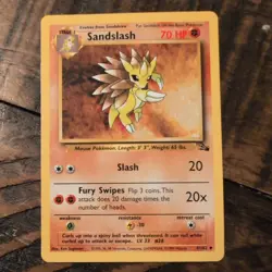 Sandslash 41/62 Fossil Regular 1999 Pokemon - Image 1