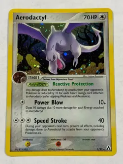 Pokemon TCG EX Legend Maker #1/92 Aerodactyl Holo Rare Beautiful Condition - Image 1