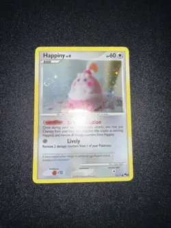 Pokemon TCG Happiny 14/17 Pop Series 8 Holo Yuka Morii LP *SWIRL* - Image 1