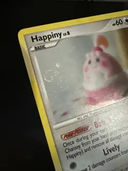 Pokemon TCG Happiny 14/17 Pop Series 8 Holo Yuka Morii LP *SWIRL* - Image 3