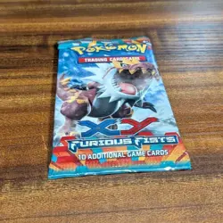 Genuine Pokemon XY Furious Fists Tyrantrum Artwork Booster Pack New - Image 3