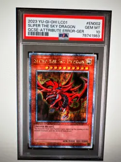 PSA 10 Yu-Gi-Oh Slifer the Sky Dragon LC01-EN002 25th Anniversary Secret Rare - Image 1