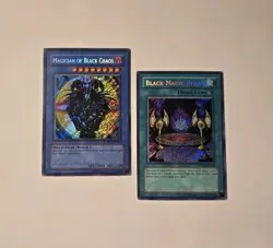 Yugioh Magician of Black Chaos PP01-EN001 Secret Rare + Black Magic Ritual LP - Image 1