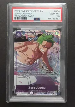 2024 One Piece OP09 Emperors In The New World ZORO-JUUROU PSA 10 - Image 1