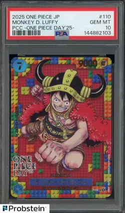 2025 One Piece Japanese PCC One Piece Day '25 Monkey D Luffy PSA 10 GEM MINT - Image 1