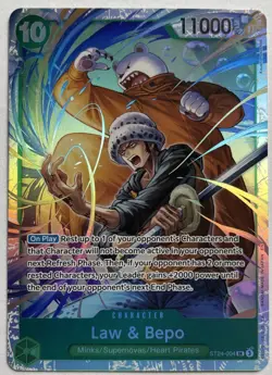 One Piece TCG - Law & Bepo ST24-004 Super Rare Foil English NEAR MINT 2025 - Image 1