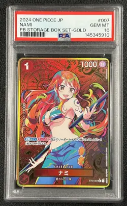 NAMI PSA 10 2024 ONE PIECE JAPANESE JP #ST01-007 PB STORAGE GOLD 5910 - Image 1