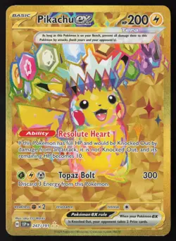 Pikachu Ex - 247/191 - Secret Rare - Surging Sparks - Pokemon Card - LP - Image 1