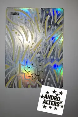 Plains Foil Full Art Altered Art Hand Painted MTG Magic the Gathering Ooak - Image 1