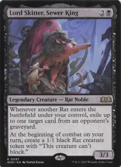 Lord Skitter, Sewer King Wilds of Eldraine Rare Regular #97 NM MTG - Image 1