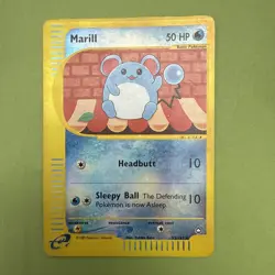 Marill 53/147 2002 Reverse Holo Pokemon Card TCG Lightly Played Aquapolis - Image 1