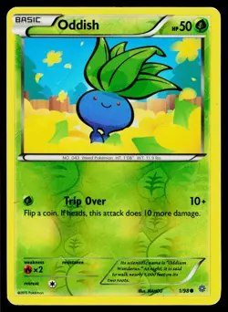 Oddish 1/98 Reverse Holo Common Ancient Origins Pokemon Heavily Played - Image 1