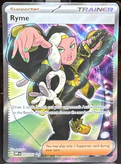 Pokemon TCG Ryme 221/197 SV03 Obsidian Flames Trainer Ultra Rare (Full Art) Holo - Image 1