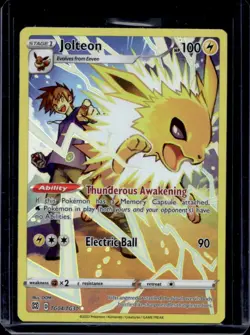 2022 Pokemon SWSH Brilliant Stars Jolteon Trainer Gallery Holo #TG04/TG30 - Image 1