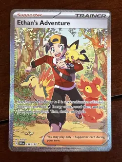 Pokemon Destined Rivals Ethan’s Adventure 236/182 Special Illustration Rare - Image 1