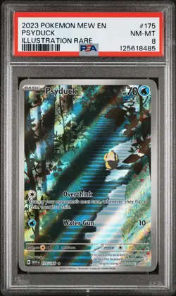 2023 POKEMON MEW EN-151 ILLUSTRATION RARE #175 PSYDUCK PSA 8 - Image 1